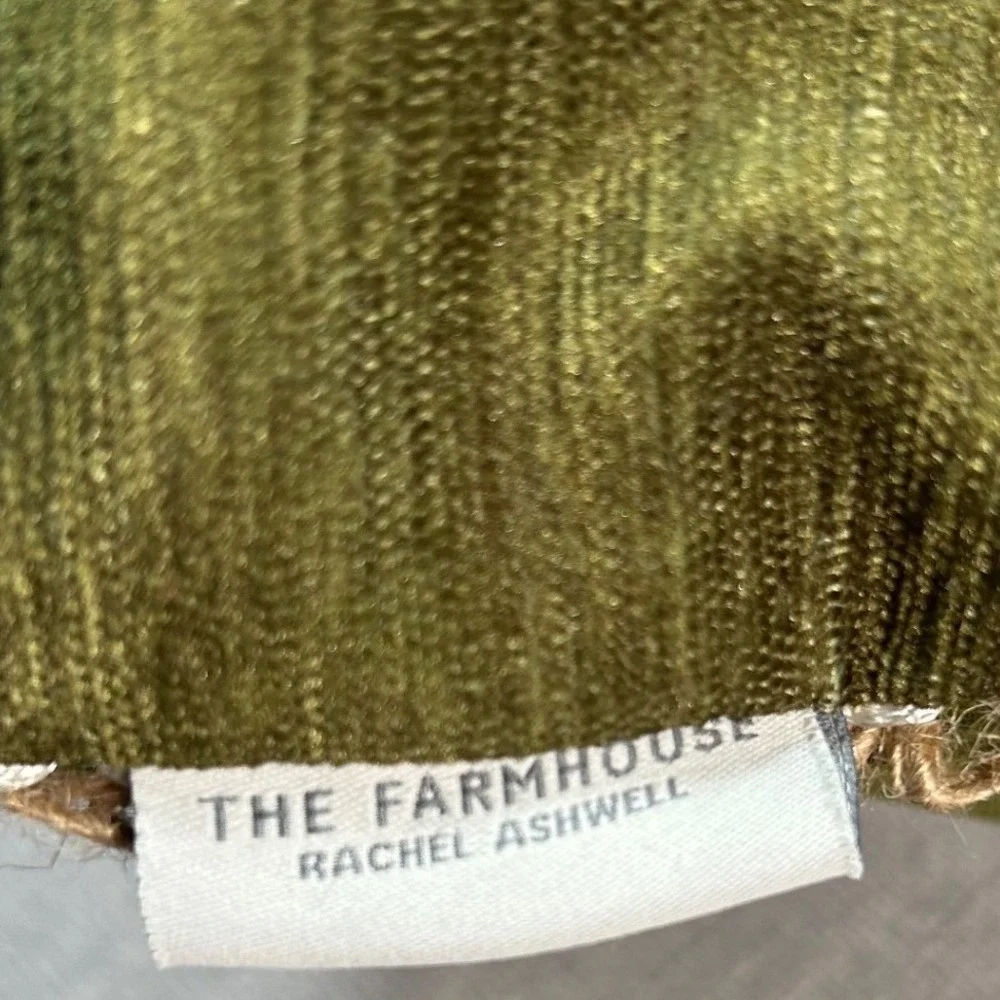 Farmhouse Rachel Ashwell Embroidered Pumpkin Fall Throw Pillow Shabby Chic 16